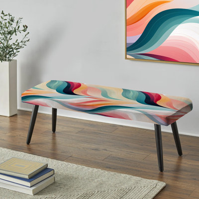 Banc rembourré noir Modern Zen