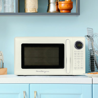 Retro 0.7 Cu Ft Microwave - Ivory