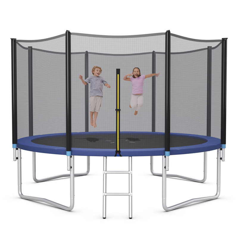 Gymax 12 Ft Outdoor Trampoline Bounce Combo W/safety Closure Net Ladder
