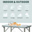 Table de camping pliante réglable en hauteur de 23 po - Portable léger pour n'importe quelle occasion, camping, pique-nique, garage gris et argent partout
