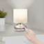 Ensemble de lampes de table en acier brossé 9,25 po Warminster-1205389695