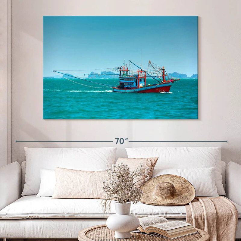 Senne Thai Fishing Boat, 34" H x 51" W