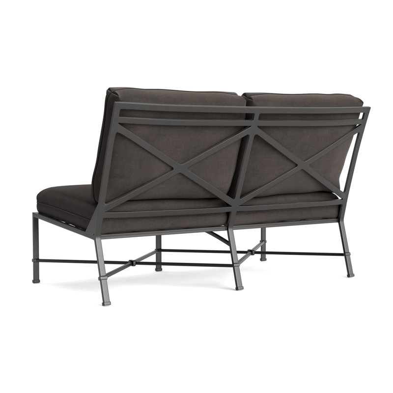 Venetian Outdoor 2 - Seat Loveseat, Fusion Charcoal, Textured Pewter