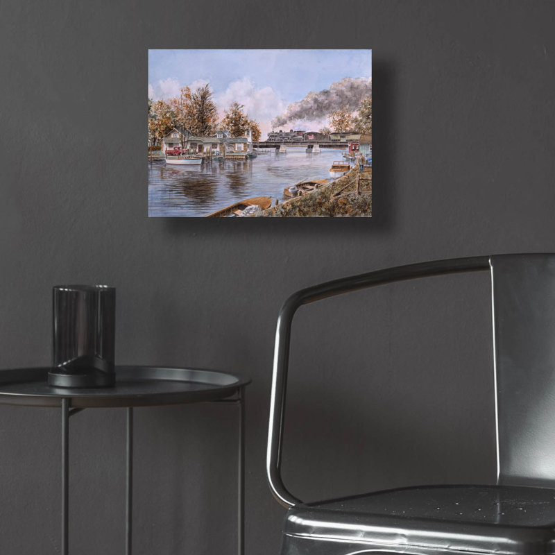 «Belle River, Ontario» par Stanton Manolakas, art mural en verre acrylique, H 12 po x l 16 po x P 0,13 po