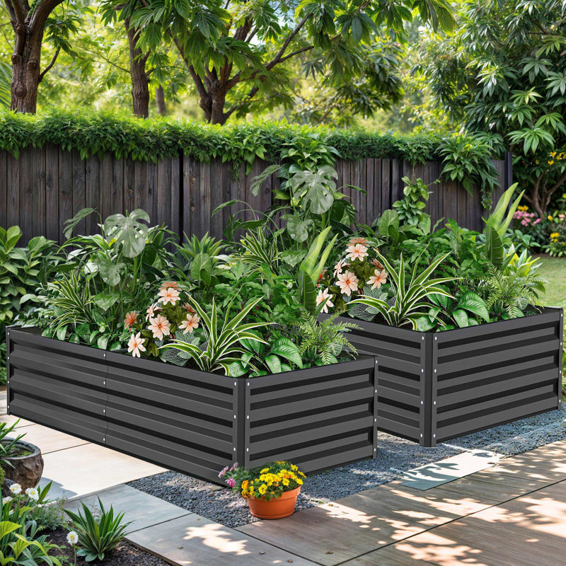 Brailee Metal Raised Garden Bed