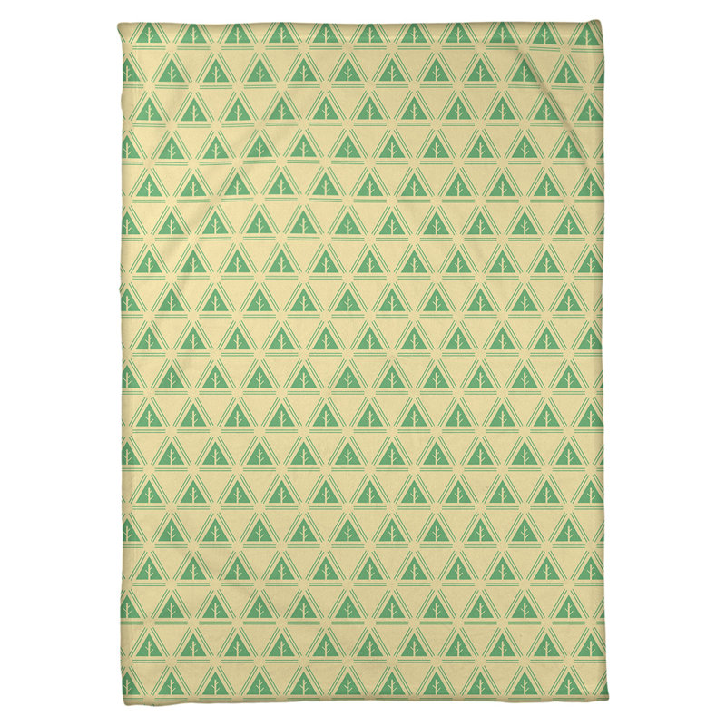 Couverture polaire minimal trees, l 60 po x L 80 po, Jaune / vert