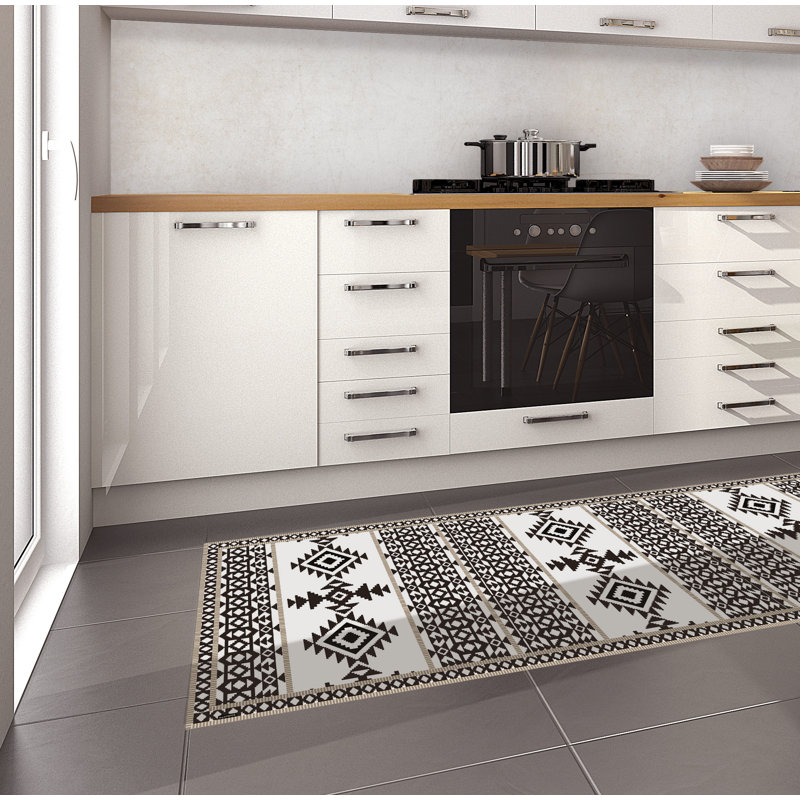 Bynoe Geometric Kitchen Mat, Rectangular 68 x 180cm