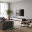 Tv Cabinet With 3 Drawers – Extendable Tv Unit Adjustable From 200cm To 330cm, Grey Tv Stand For Charnell   -379795220