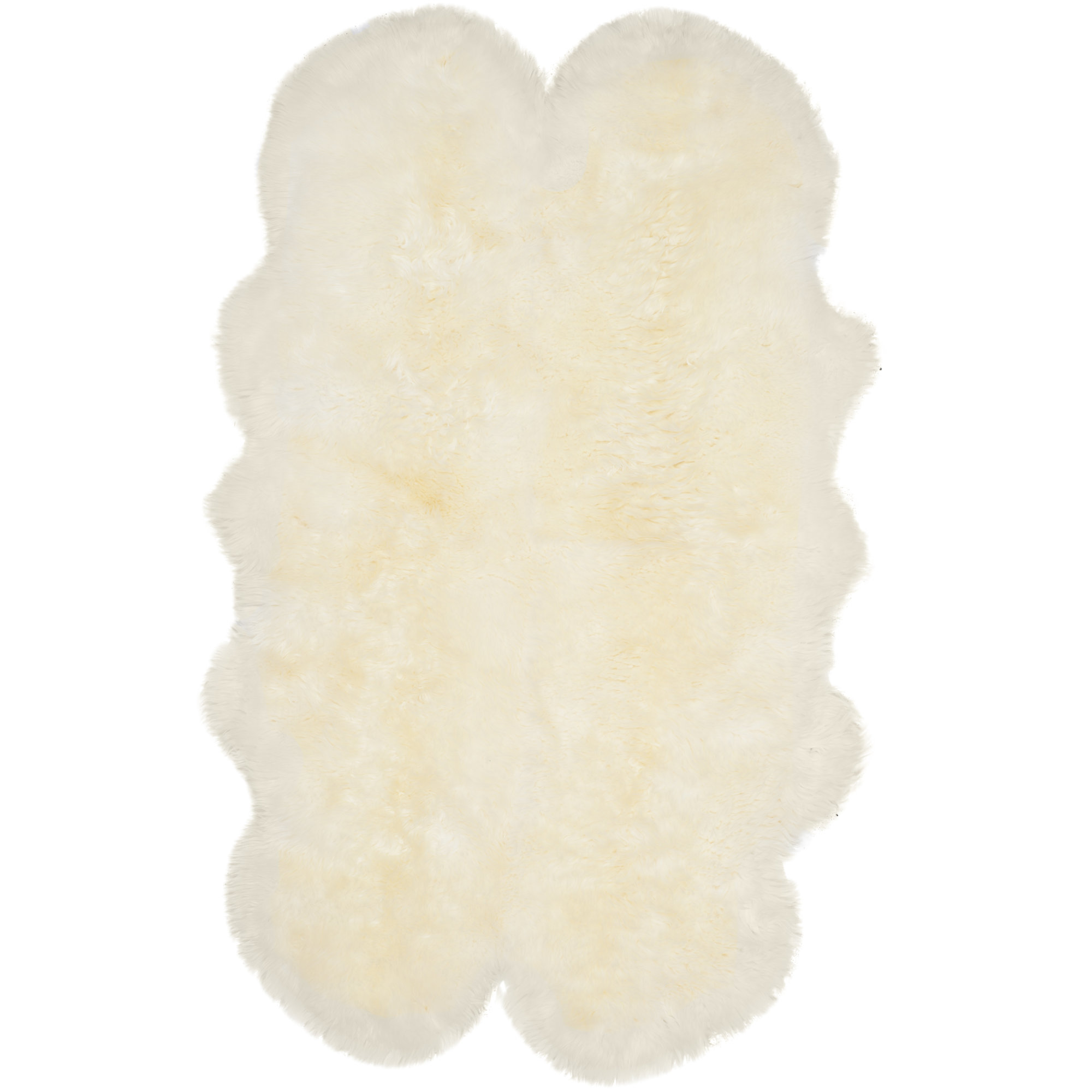 Mera Sheepskin Natural Rug, RECTANGLE 3'7" x 6'