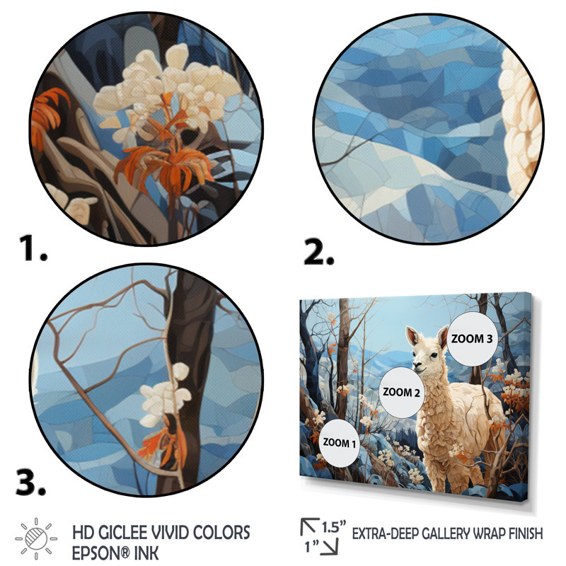 Alpaca Blue Landscape I - reproduction sur toile, H 12 po x l 20 po x P 1 po, Toile tendue