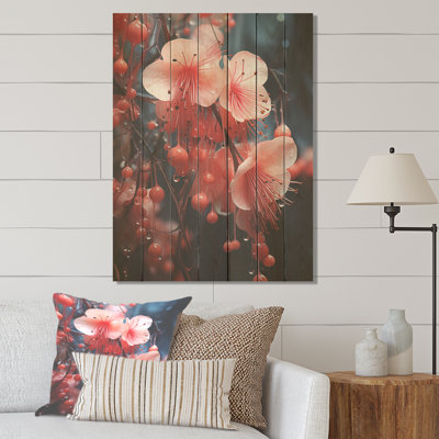 Ethelyn - Fuchsia sur bois