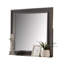 Miroir de commode, cadre en bois brun rustique et gris anthracite, 36 po