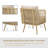 2-Piece Wicker Patio Chairs Set with Cushions