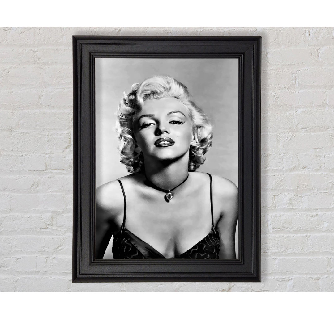 Marilyn Monroe Kuss Gerahmter Druck