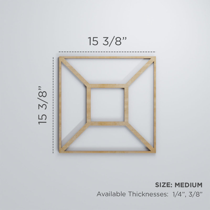Panneaux muraux décoratifs en bois Marion, Hickory, H 11 3/8 po x l 11 3/8 po x P 3/8 po