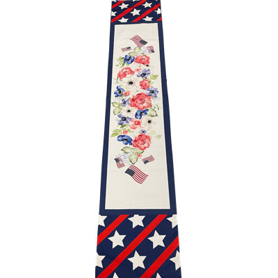 Rectangular Floral Halloween Cotton Table Runner