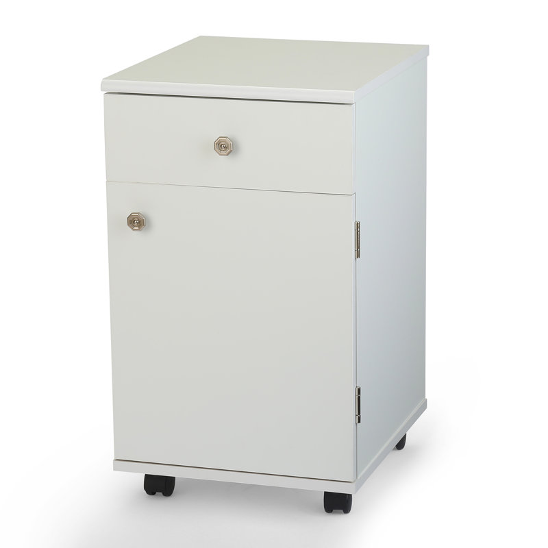Suzi Sidekick Storage Craft Table, White