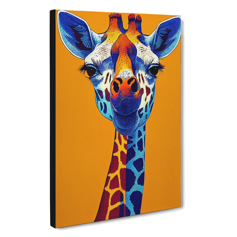 Expressive Giraffe - Wrapped Canvas, 50cm H x 35cm W x 3cm D