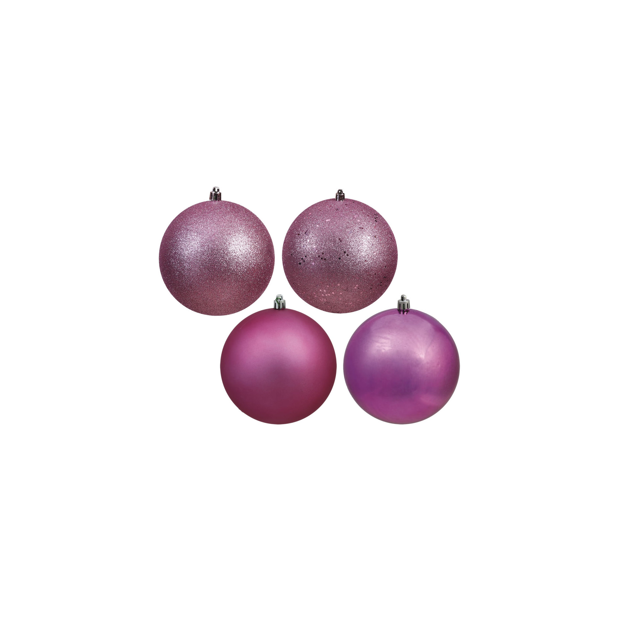 Holiday Décor Ball Ornament, Mauve, 4" H x 4" W x 4" D