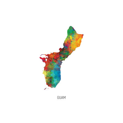 " Guam Map " by Michael Tompsett