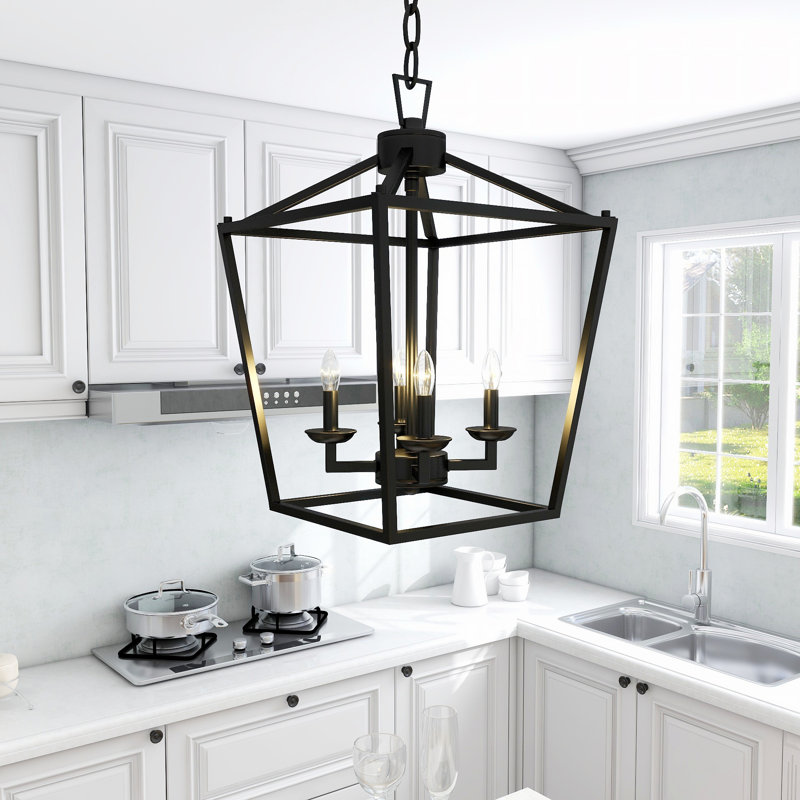 4 - Light Lantern Pendant, Black