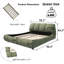 Grand lit plateforme tapissier de luxe avec tête de lit surdimensionnée et structure en pin massif | Aucun sommier tapissier requis | Supporte les matelas de 6 po à 12 po-1654332722