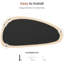 Miroir mural asymétrique en bois massif sculpté Boho L 48 po x l 24 po