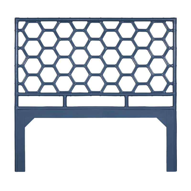 Honeycomb Open-Frame Headboard, Navy Blue, Queen