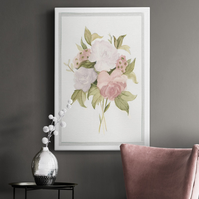 «AU CH Soft Bouquet I», peinture sur toile tendue, H 60 po x l 40 po x P 1 po
