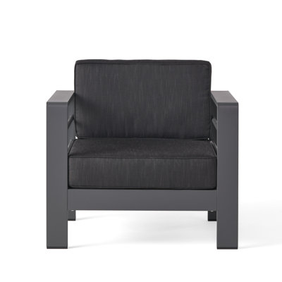 Fierro Modern Outdoor Club Chair Cushion Set With High Resilient Foam (Seat & Back Cushion Only)