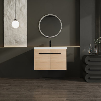 Meuble-lavabo de 30 po avec lavabo à poser en résine