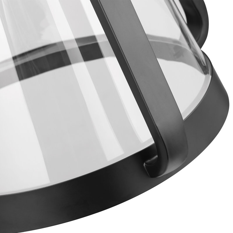 Iola 1 - Light Single Pendant, Matte Black, 21" H x 17.88" W x 17.88" D