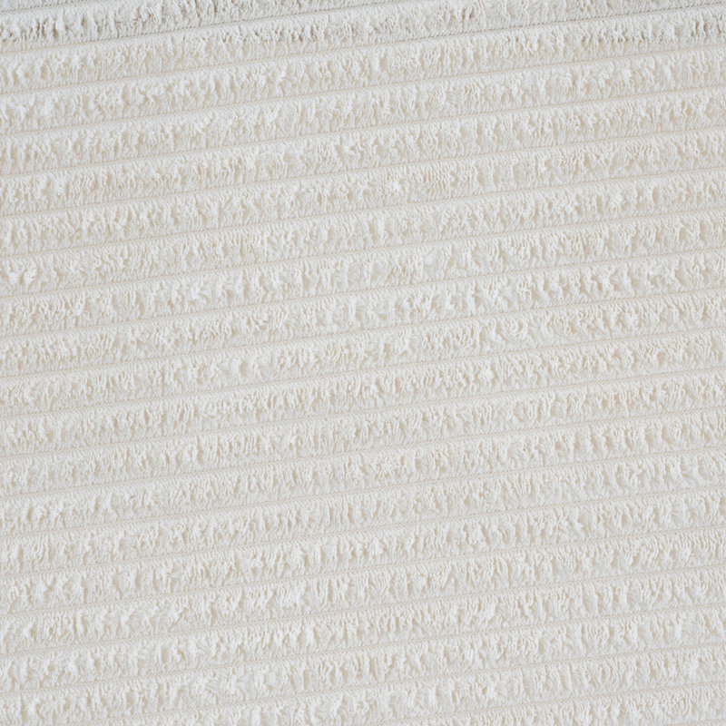 Repose-pieds rembourré rond, Beige