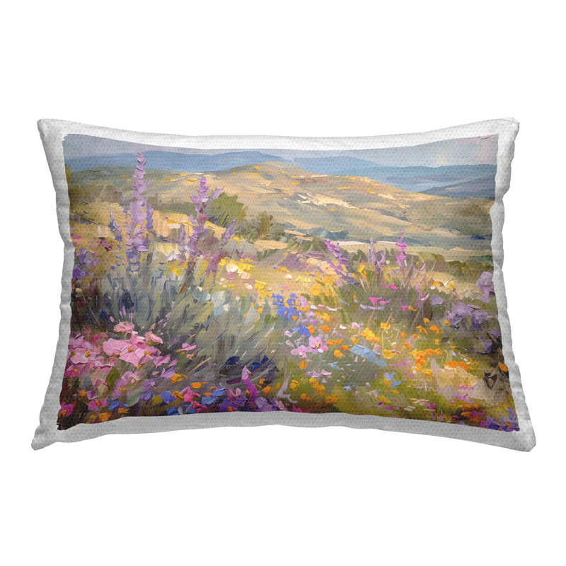 Coussin d'extérieur imprimé High Desert Flowers par Gina Kelly