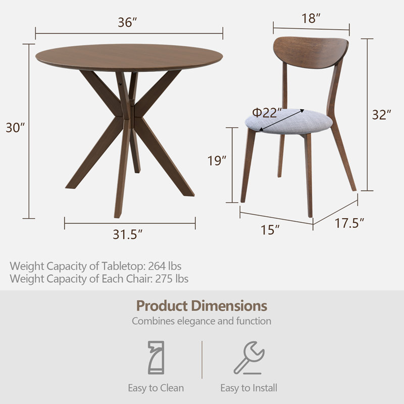 2 - Person Trestle Dining Set