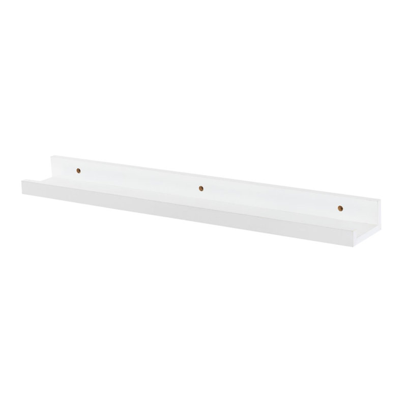Harbour Housewares - Kids Floating Gallery Bookshelf, 4.5cm H x 32.5cm W x 8.5cm D, White