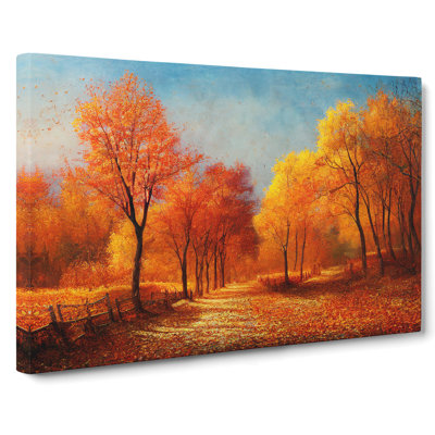 Irresistible Autumn Forest - Wrapped Canvas