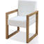 Chaise d'appoint et fauteuil rembourrés en perle blanche et bisque Seabourne
