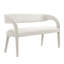 Pinnacle Boucle Fabric Accent Bench In Taupe-91110951