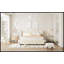 Upholstered Platform Bed With Wingback Headboard-1268567360