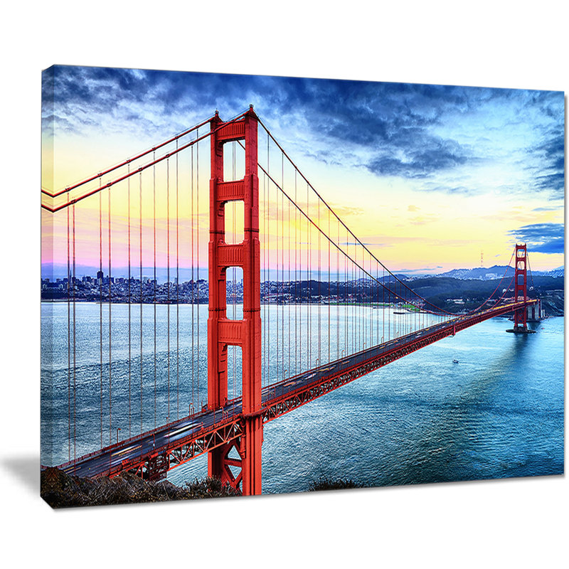 «Golden Gate Bridge in San Francisco», photographie, H 8 po x l 12 po x P 1 po, Toile tendue