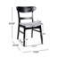 Ensemble de salle à manger 5 pièces de style Mid-Century moderne, structure en bois d'hévéa, une table et 4 chaises rembourrées-931511554