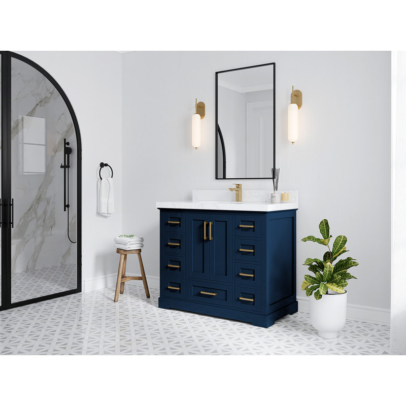 Everly Quinn 42 In. W X 22 In. D Boston Single Sink Bathroom Vanity In ...