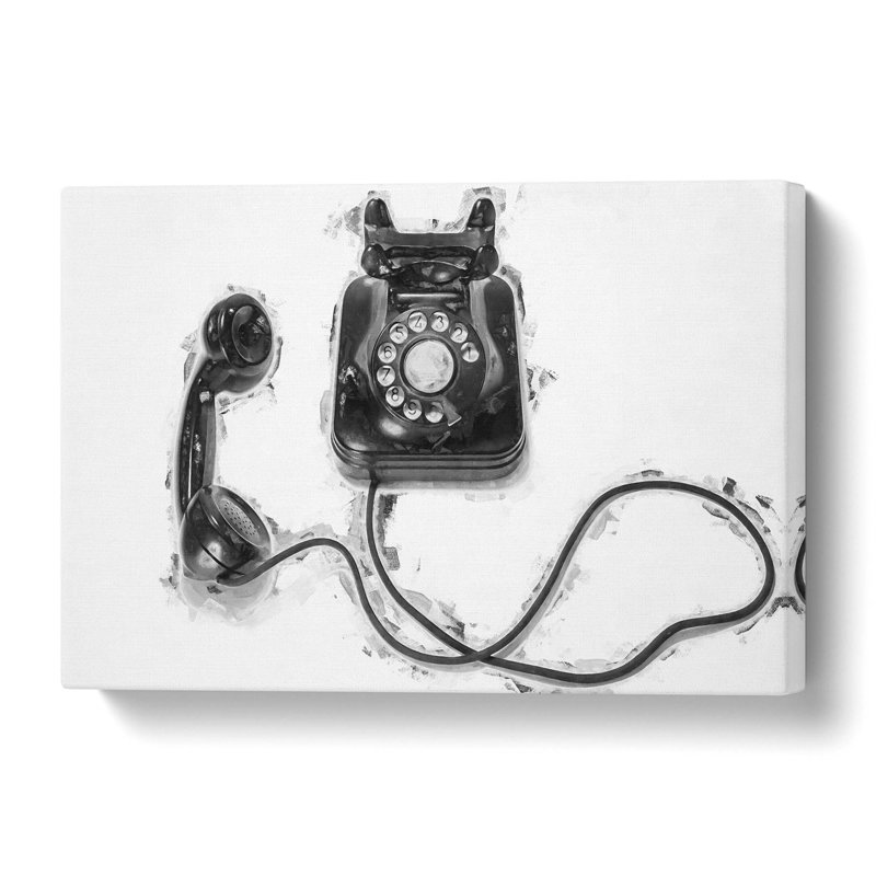 Vintage Telephone - Wrapped Canvas, 35 cm H x 50 cm W