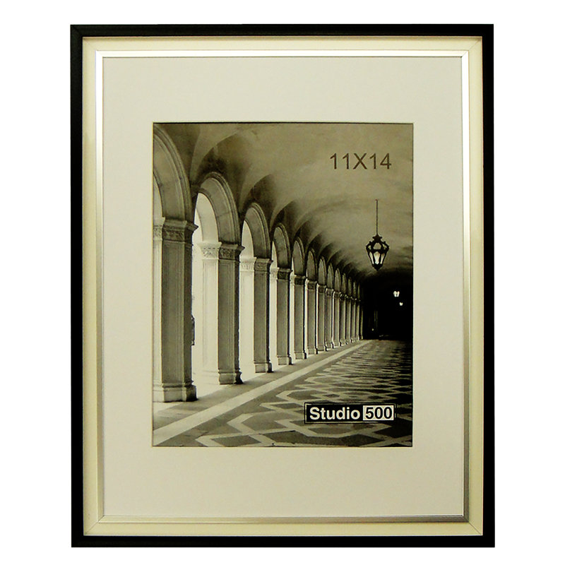 Cadre photo moderne en relief noir
