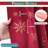 Christmas Red Velvet Curtains 96 Inches Long 2 Panels for Bedroom Living Room Gold Snowflake Holiday Decor Burgundy Thermal Insulated Room Darkening Rod Pocket Window Treatments Drapes, 52X96-365396979-365396978