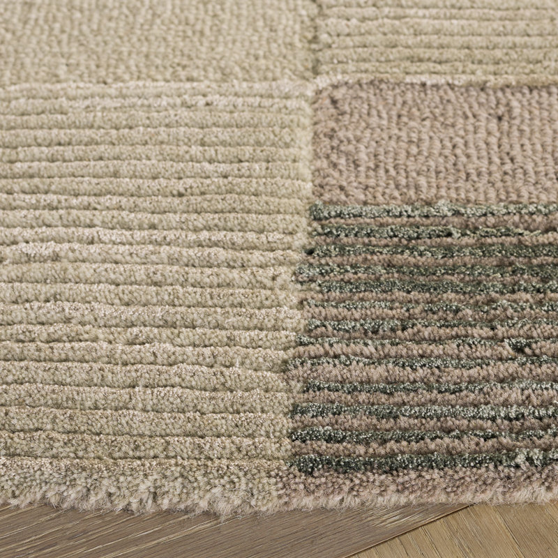 Fifth Avenue Hand Tufted Viscose,Wool, Cotton Geometric Indoor Rug, Round 3'