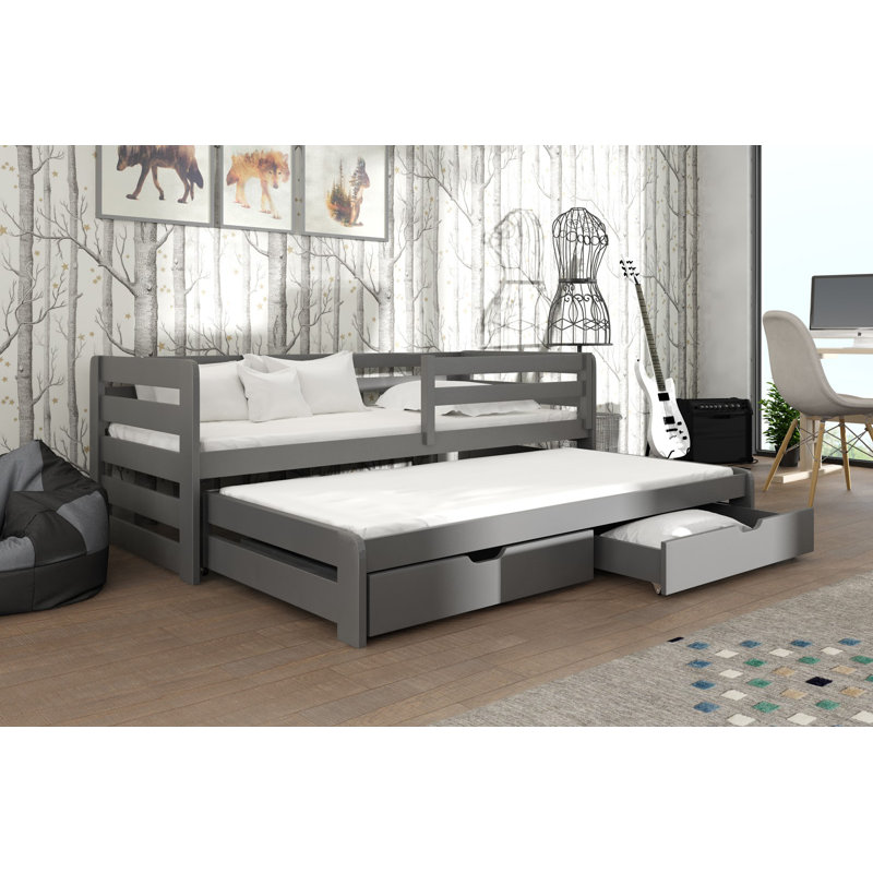 Matthies Solid Wood Bed by Mack + Milo, European Toddler (80 x 180cm), Graphite