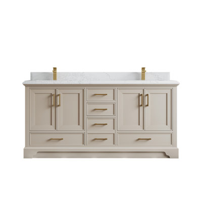 Meuble-lavabo double avec plateau Khiala 72