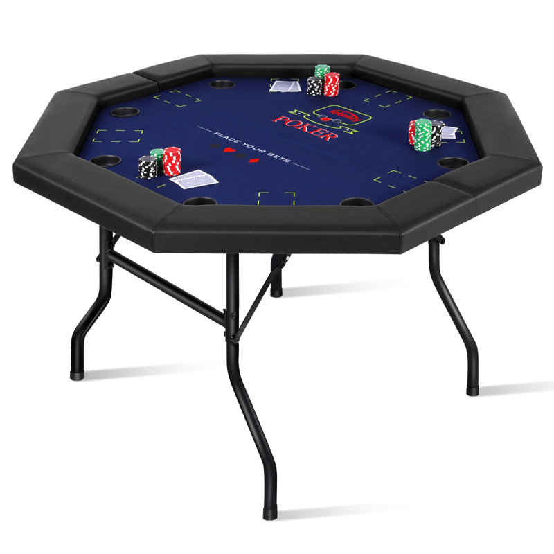 Table de poker pliable à 8 joueurs pour 8 joueurs Rioloiuy